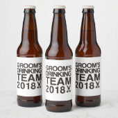 Groom drink team 2018 bier etiket (Flessen)