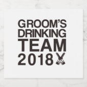 Groom drink team 2018 bier etiket (Enkel label)