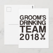 Groom drink team 2018 briefkaart (Voorkant / Achterkant)