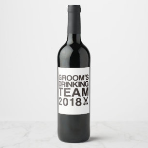 Groom drink team 2018 wijn etiket
