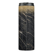 Groom Elegant: Gouden Marmeren Viering Thermosbeker (Achterkant)