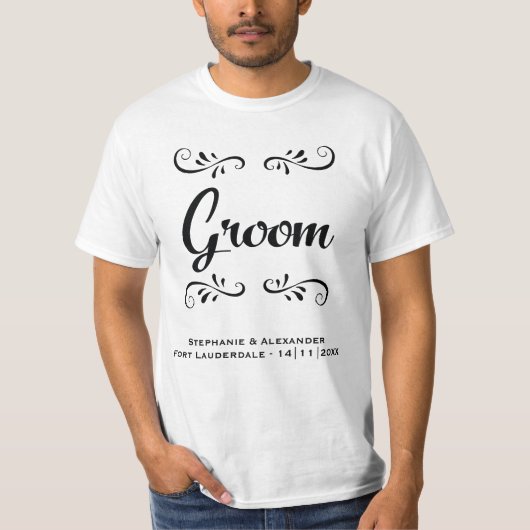 Groom Elegant repetitiediner T-shirt (Voorkant)