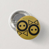 Groom en bride ronde button 3,2 cm (Voorkant /achterkant)