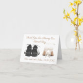 GROOM EN BRIDE TONEN VERDWIJNEN DANK JE KAART (Gele Bloem)