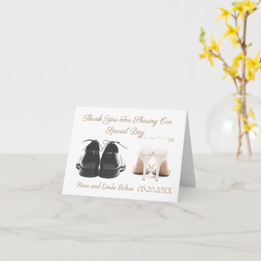 GROOM EN BRIDE TONEN VERDWIJNEN DANK JE KAART (Gele Bloem)