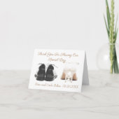 GROOM EN BRIDE TONEN VERDWIJNEN DANK JE KAART (Voorkant)