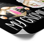 Groom- en bruidgnomen voor weddenschapskoepels poster (Hoek)
