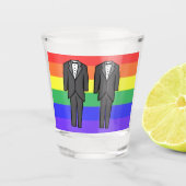 Groom en Groom Shot Glas (Voorkant)