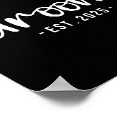 Groom Est 2025 Getrouwd Bruidsfeest Bachel Poster (Hoek)