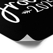 Groom Est 2025 Getrouwd bruiloft Verloving Krijgen Poster (Hoek)