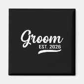 Groom Est 2026 Just Married Honeymoon Wedding Groo Magneet (Voorkant)