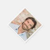 Groom Face Photo Bachelorette Party Napkins Servet (Hoek)