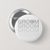 Groom Fade Ronde Button 5,7 Cm (Voorkant /achterkant)