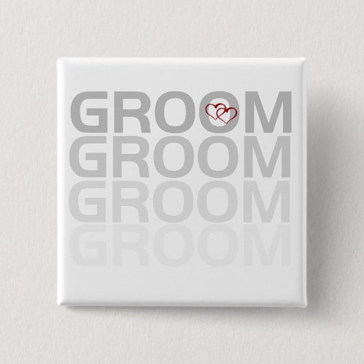 Groom Fade Tshirts en Gifts Vierkante Button 5,1 Cm (Voorkant)