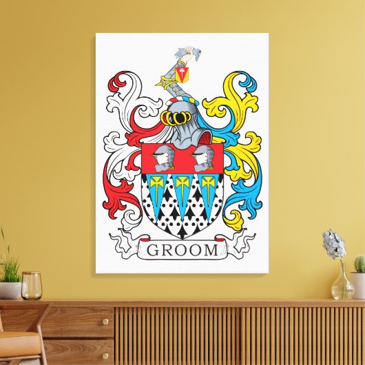 Groom Family Crest Canvas Afdruk (Insitu (Woonkamer))