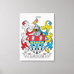 Groom Family Crest Canvas Afdruk