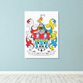 Groom Family Crest Canvas Afdruk (Insitu (Houten vloer))