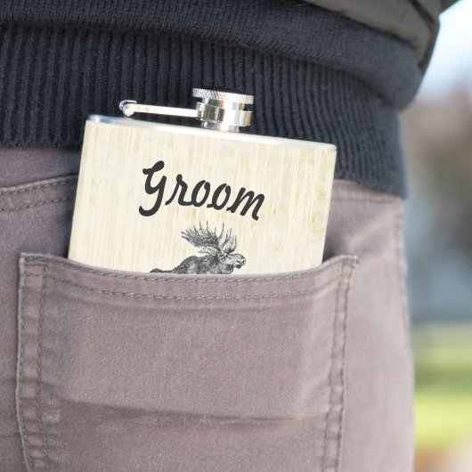 Groom Flask  Moose Heupfles (Voorbeeld)