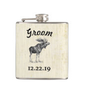 Groom Flask  Moose Heupfles (Voorkant)