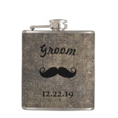 Groom Flask Mustache Heupfles (Voorkant)