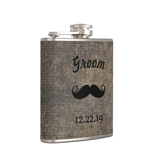 Groom Flask Mustache Heupfles (Rechts)