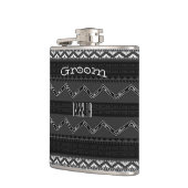 Groom Flask Mustache Heupfles (Links)
