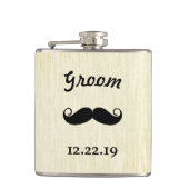 Groom Flask Mustache Heupfles (Voorkant)