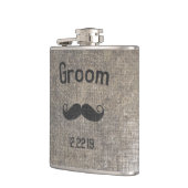 Groom Flask Mustache Heupfles (Links)