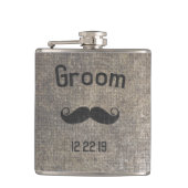 Groom Flask Mustache Heupfles (Voorkant)