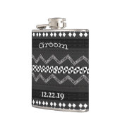 Groom Flask Mustache Heupfles (Links)