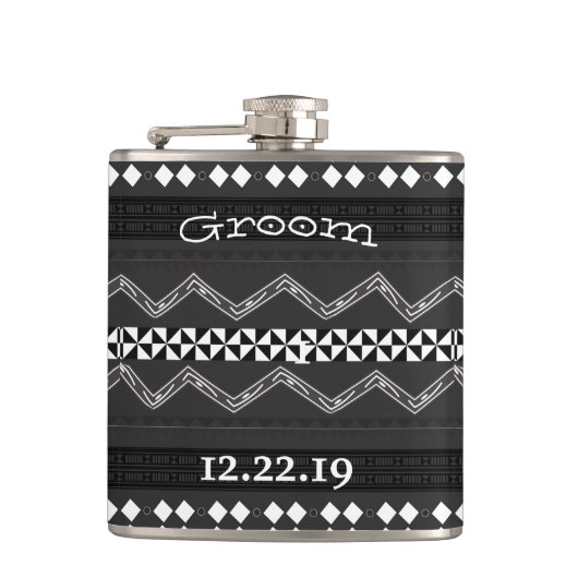 Groom Flask Mustache Heupfles (Voorkant)