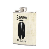 Groom Flask Tuxedo Black Stropdas Heupfles (Links)