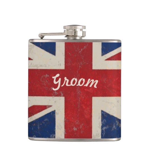 Groom Flask UK vlag Heupfles (Voorkant)