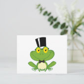 Groom Frog Cartoon Character Briefkaart (Staand voorkant)