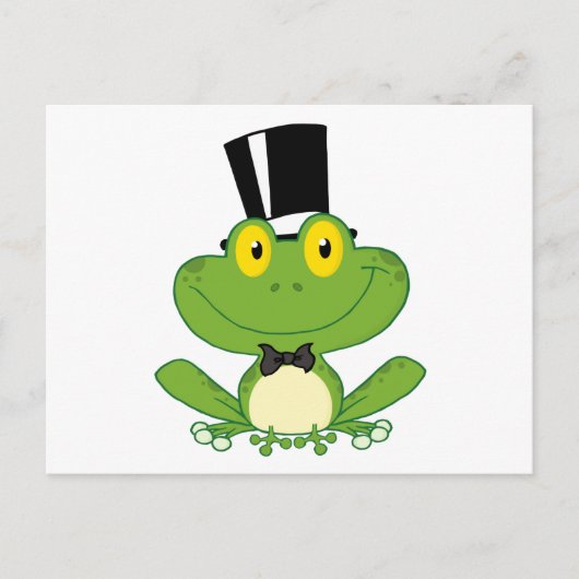 Groom Frog Cartoon Character Briefkaart (Voorkant)