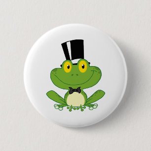 Groom Frog Cartoon Character Ronde Button 5,7 Cm