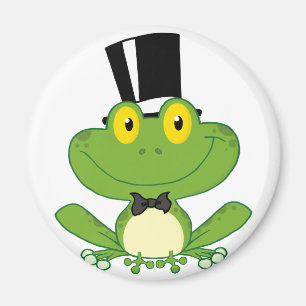 Groom Frog Cartoon Karakter Magneet
