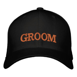 GROOM-geborduurd baseball pet goud/zwart
