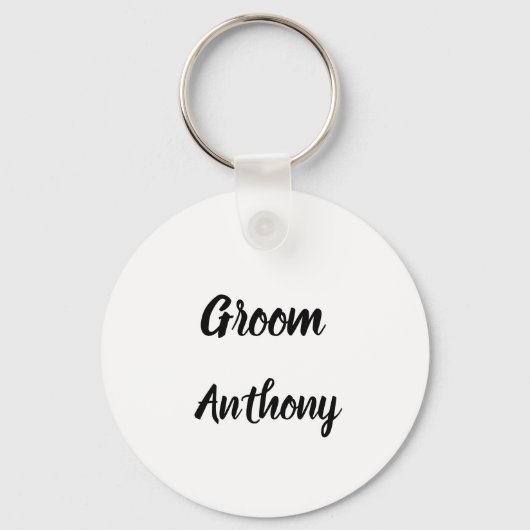 Groom Gift Custom Name Gifts Wedding Sleutelhanger (Voorkant)