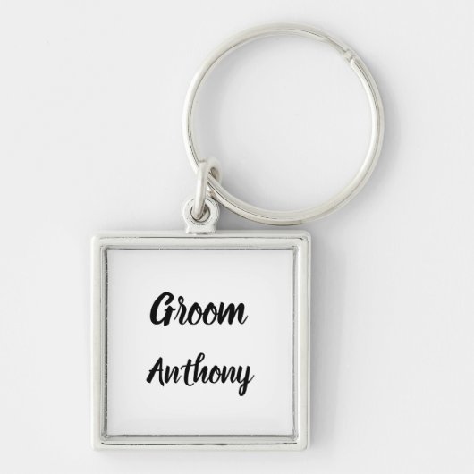 Groom Gift Custom Name Gifts Wedding Sleutelhanger (Voorkant)