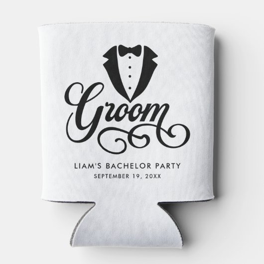Groom Gift for Bachelor Party & Wedding Blikjeskoeler (Achterkant)