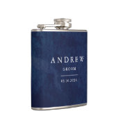 Groom Gift Waterverf Blue Wedding Flask Heupfles (Rechts)