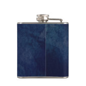 Groom Gift Waterverf Blue Wedding Flask Heupfles (Achterkant)