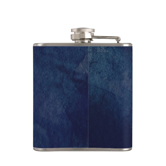 Groom Gift Waterverf Blue Wedding Flask Heupfles (Achterkant)