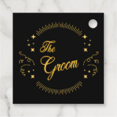 Groom Gold Wedding Elegant Bedankjes Labels (Achterkant)