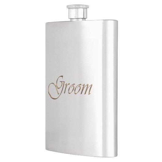 Groom, goudscriptelegant flacon (Links)