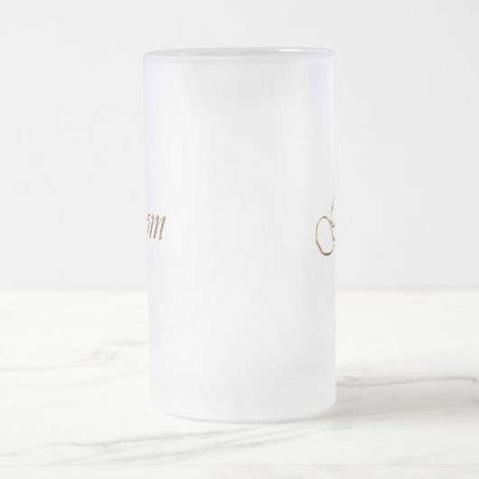 Groom, goudscriptelegant matglas bierpul (Center)