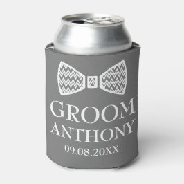 Groom Grey Stylish Elegant Modern Gifts Wedding Blikjeskoeler