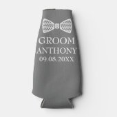 Groom Grey Stylish Elegant Modern Gifts Wedding Flesjeskoeler (Voorkant)