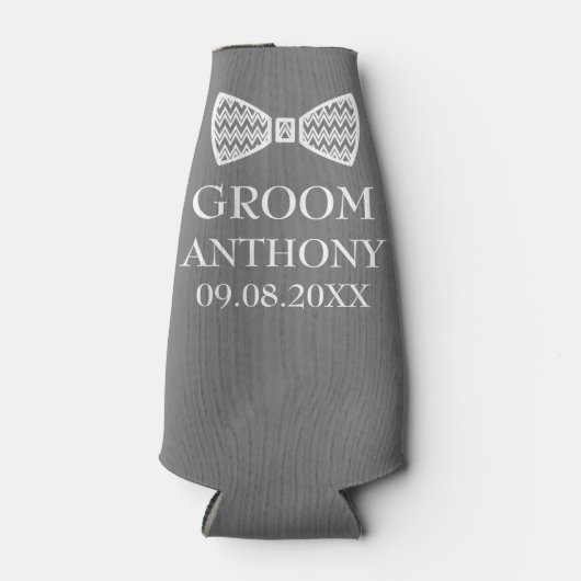 Groom Grey Stylish Elegant Modern Gifts Wedding Flesjeskoeler (Voorkant)